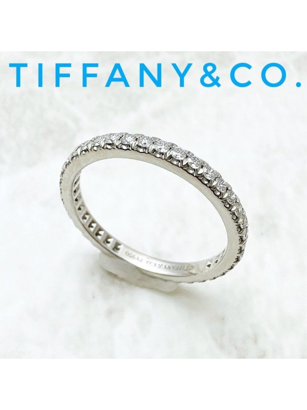 Tiffany & Co Full Circle Channel Setting Diamond Platinum Ring